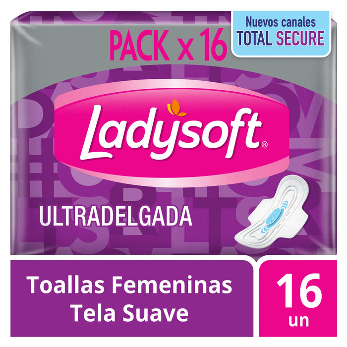 Toalla higiénica Ladysoft Ultradelgada suave 16 und.