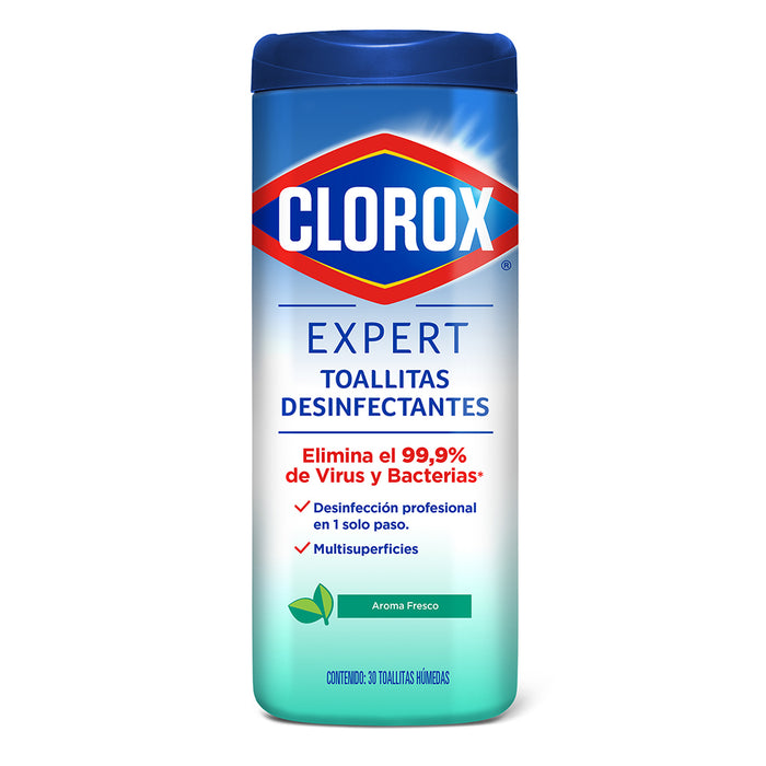 Toallitas Desinfectantes Clorox Expert Frasco 30un