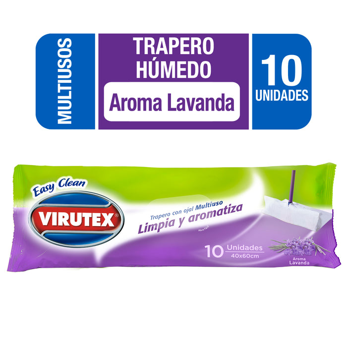 Trapero húmedo Virutex Lavanda 10 unidades
