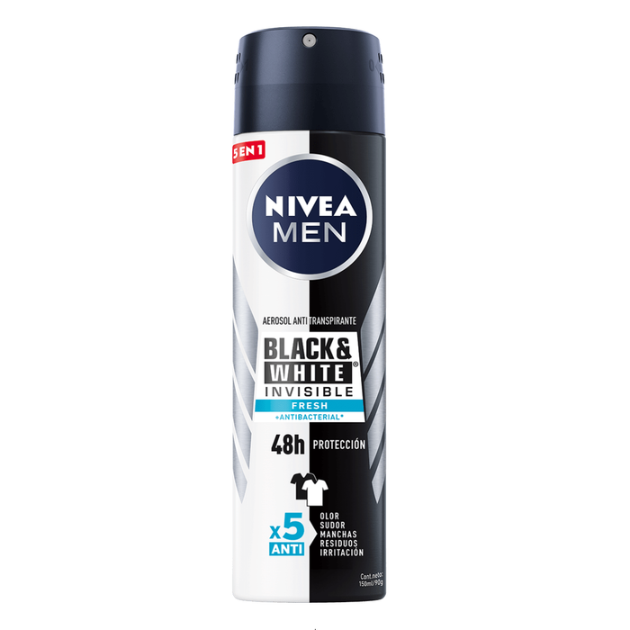 Desodorante spray Nivea Men Invisible B&W Fresh 150ml