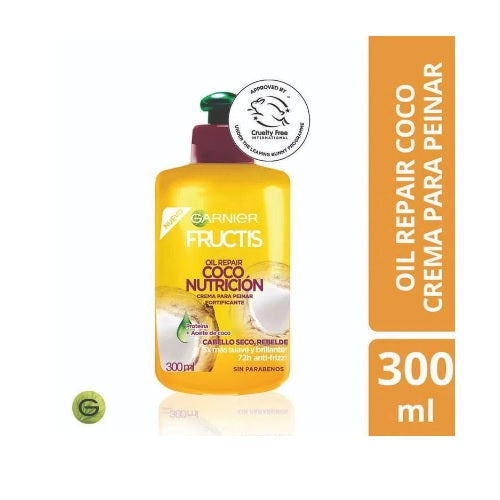 Crema de peinar Fructis Oil repair Liso coco 300ml