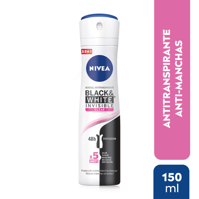 Desodorante spray Nivea Invisible Clear mujer 150ml