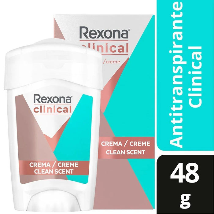 Pack x 3 Desodorante barra Rexona Clinical Women Clean Scent 48gr